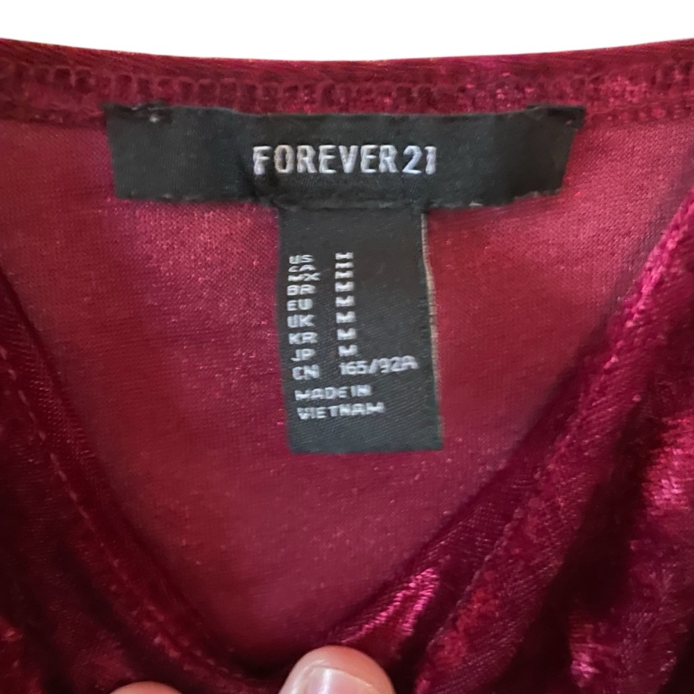 Lush Burgundy Velvet Dress - Picture 3 of 5